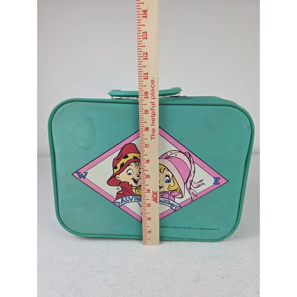 Vintage 1990 Alvin And The Chipmunks Britney Teal Green Mini Suitcase‎ *READ*